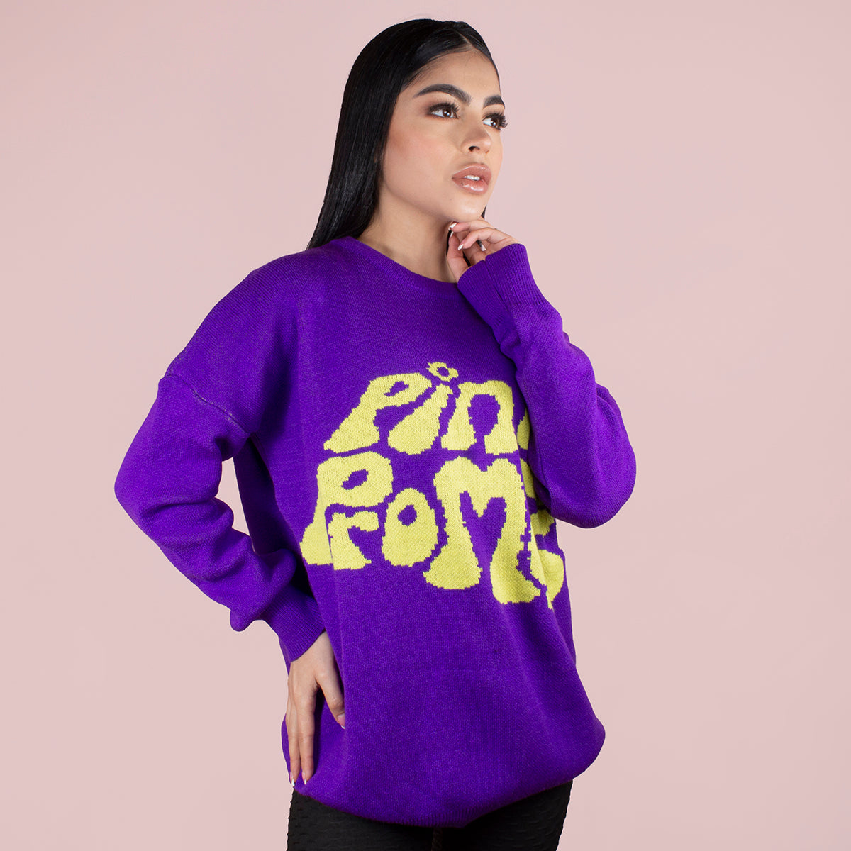 Buzo oversize color morado, para dama