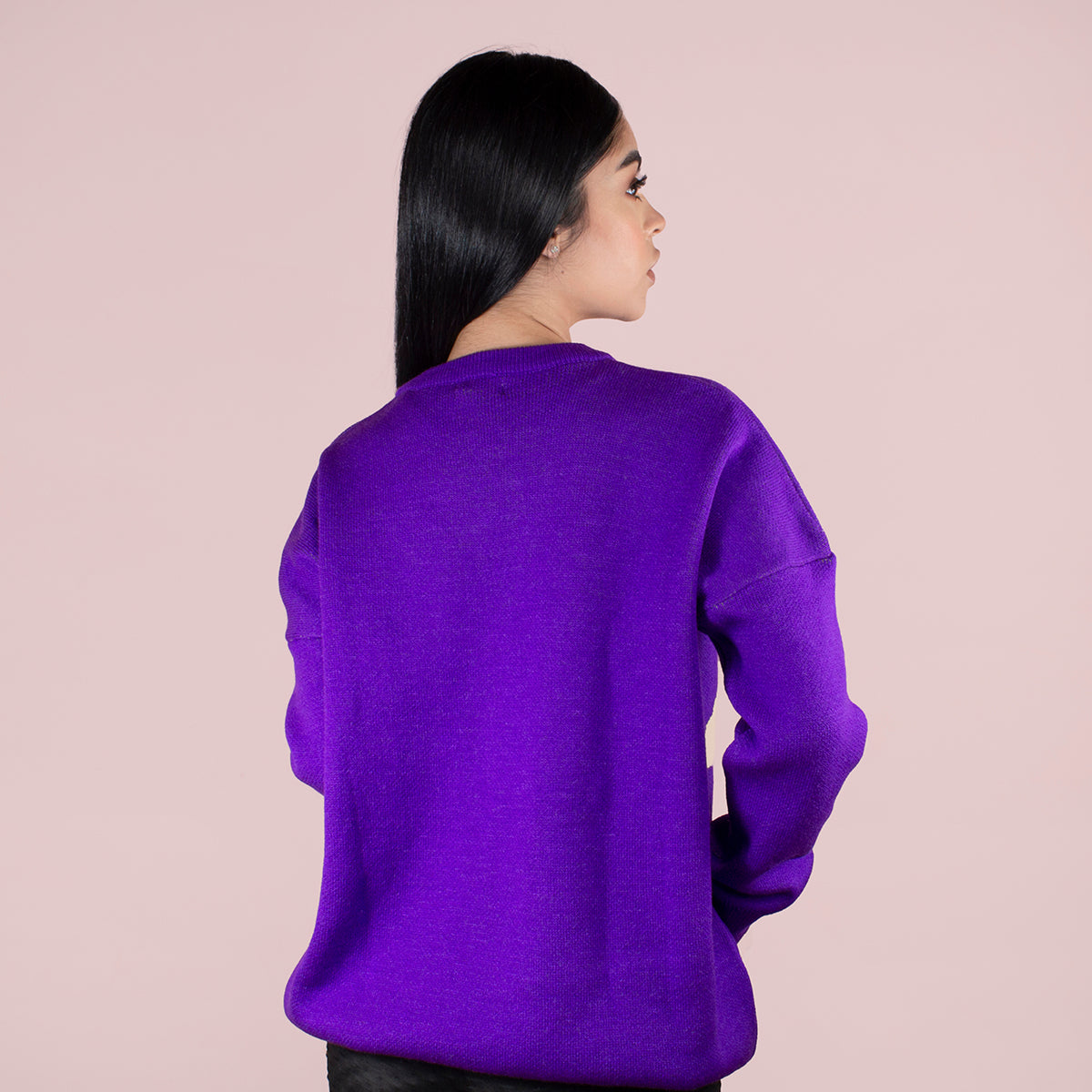 Buzo oversize color morado, para dama