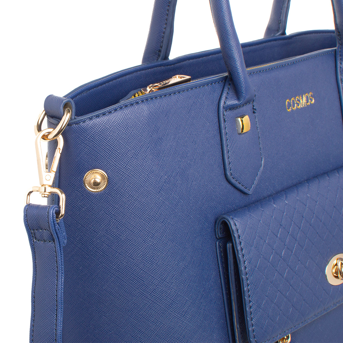 Bolso shopping color azul, para dama