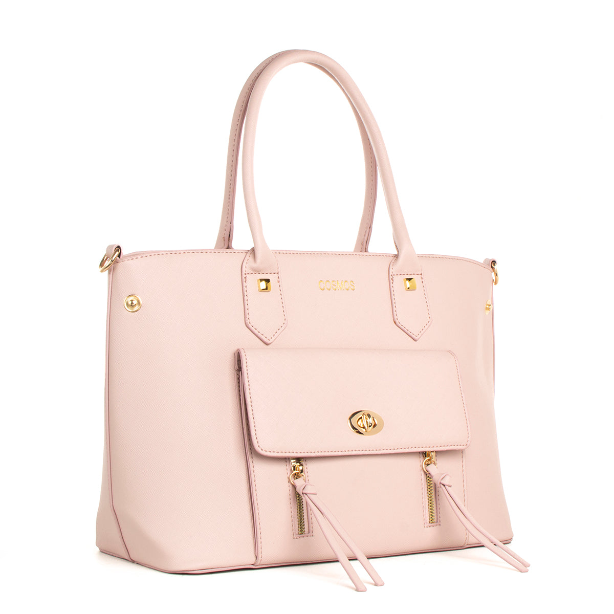 Bolso shopping color rosa, para dama