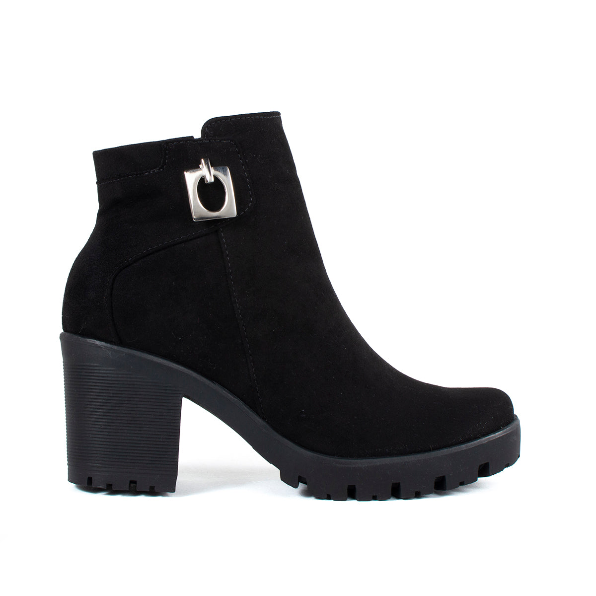 Botin negro best sale de tacon