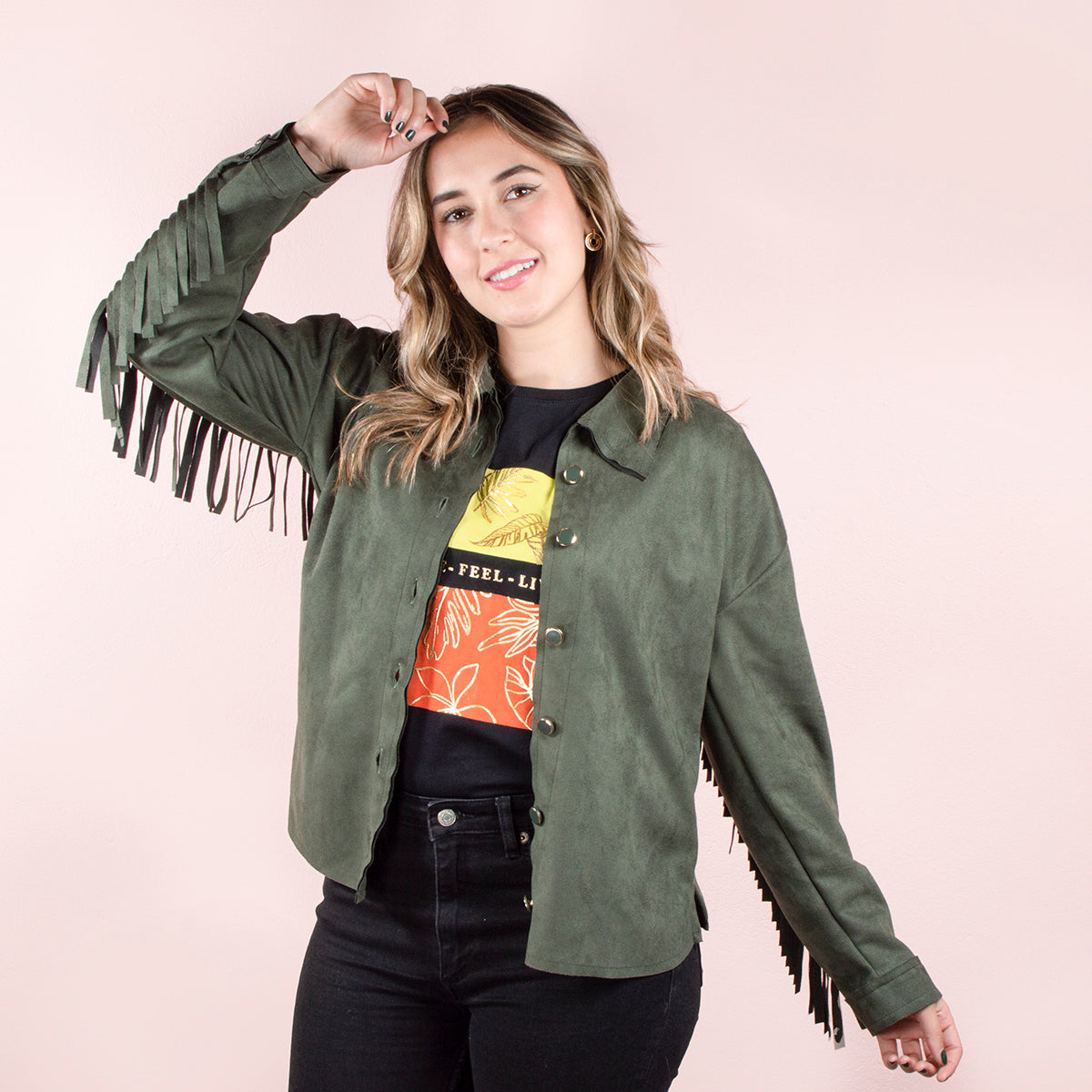 Chaqueta shop color militar