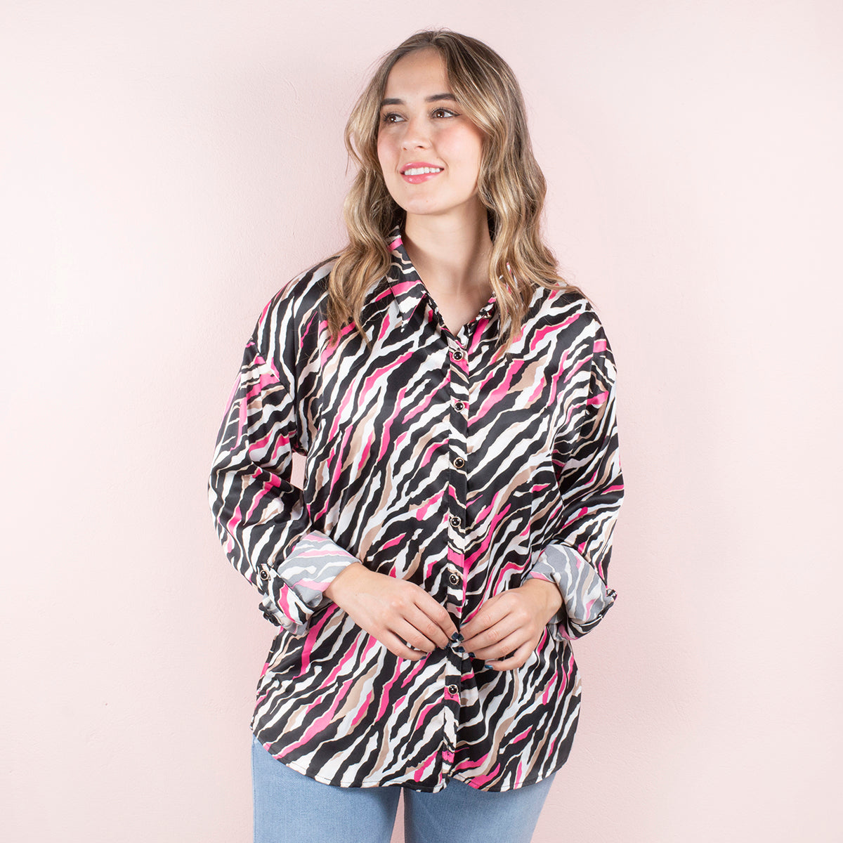 Blusa dúo color fucsia