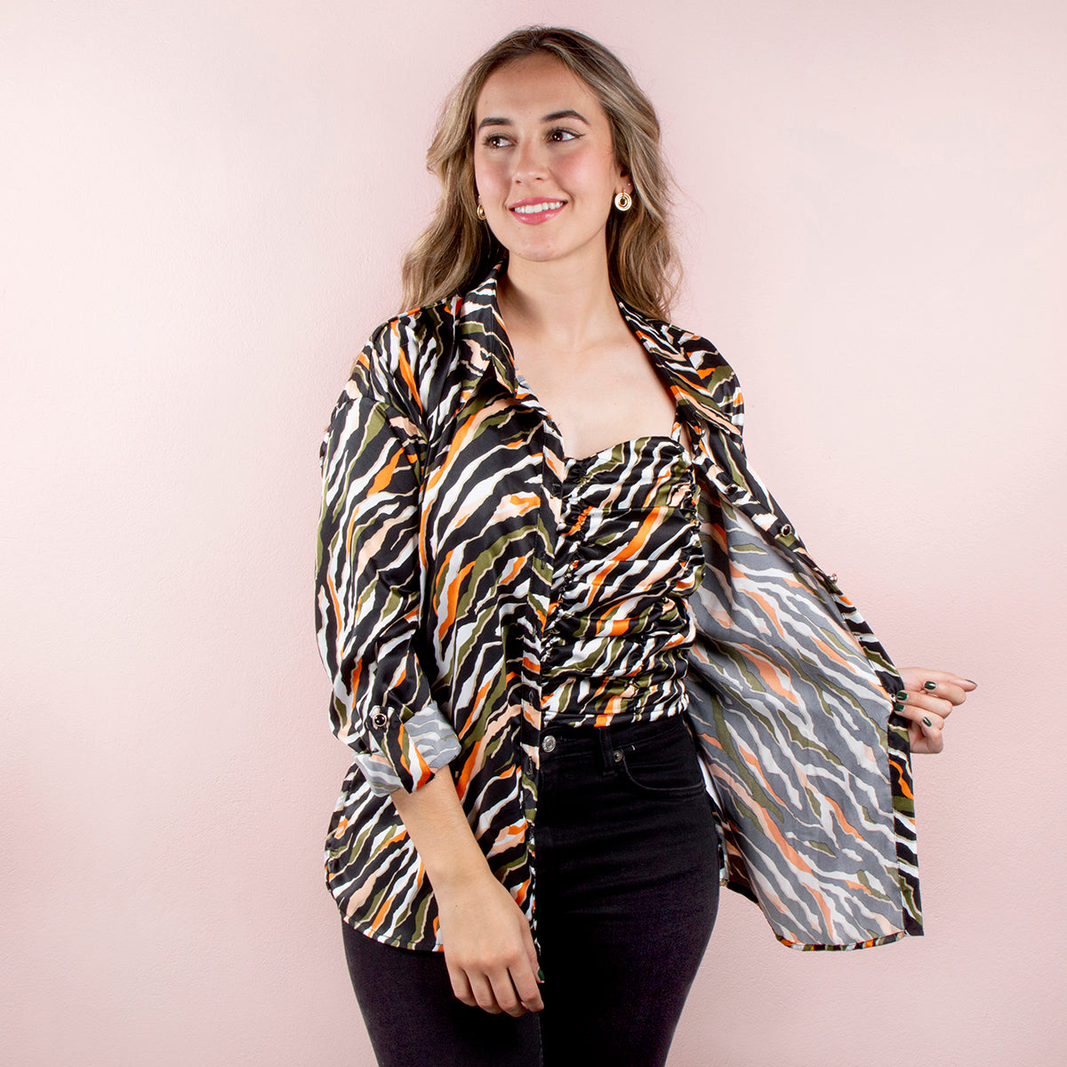 Blusa dúo color naranja
