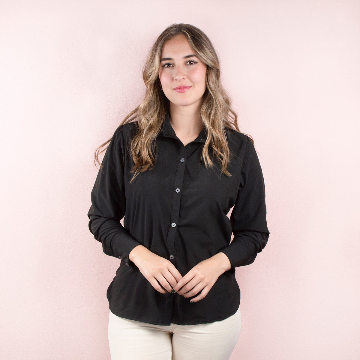 Camisa elegante color negro