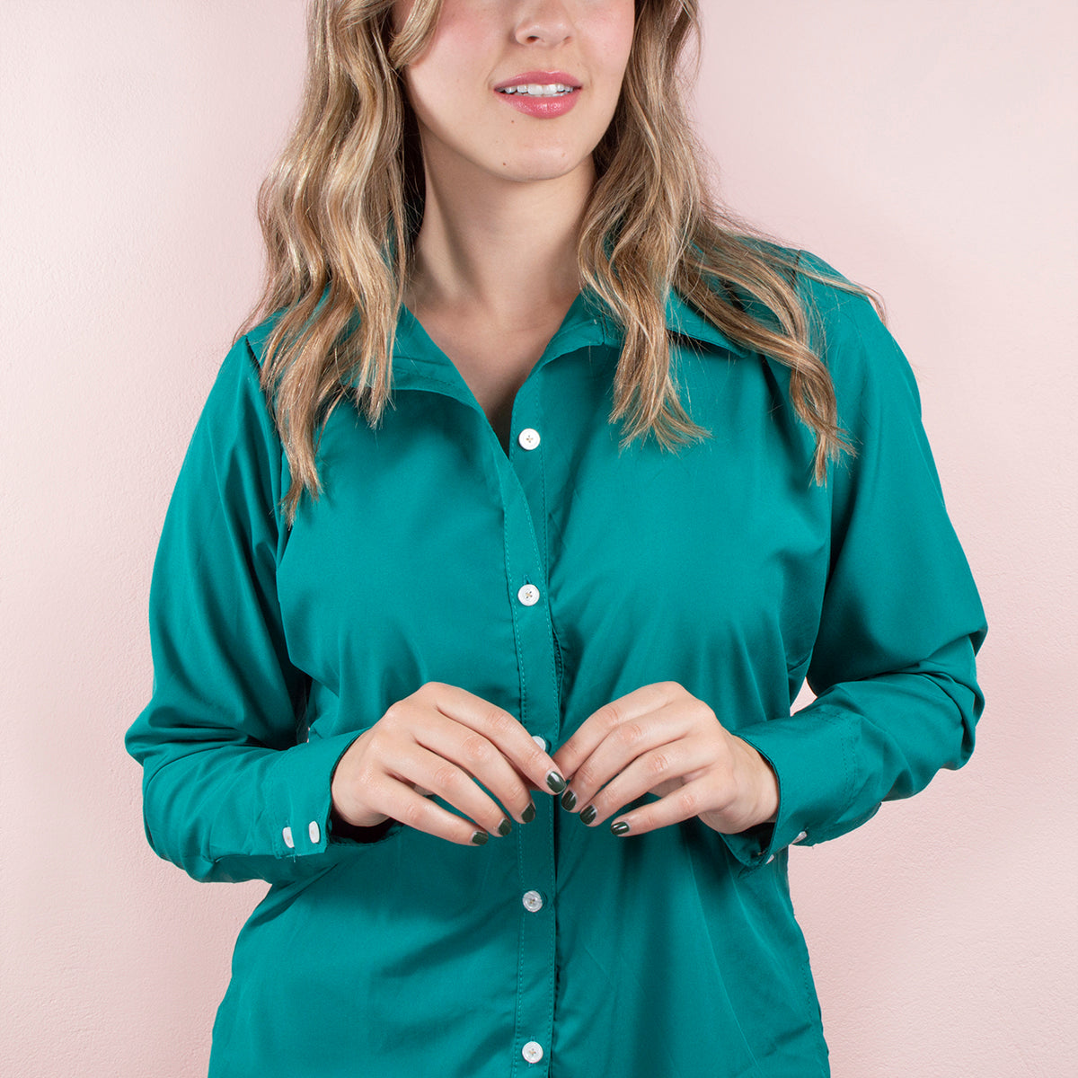 Camisa elegante color verde