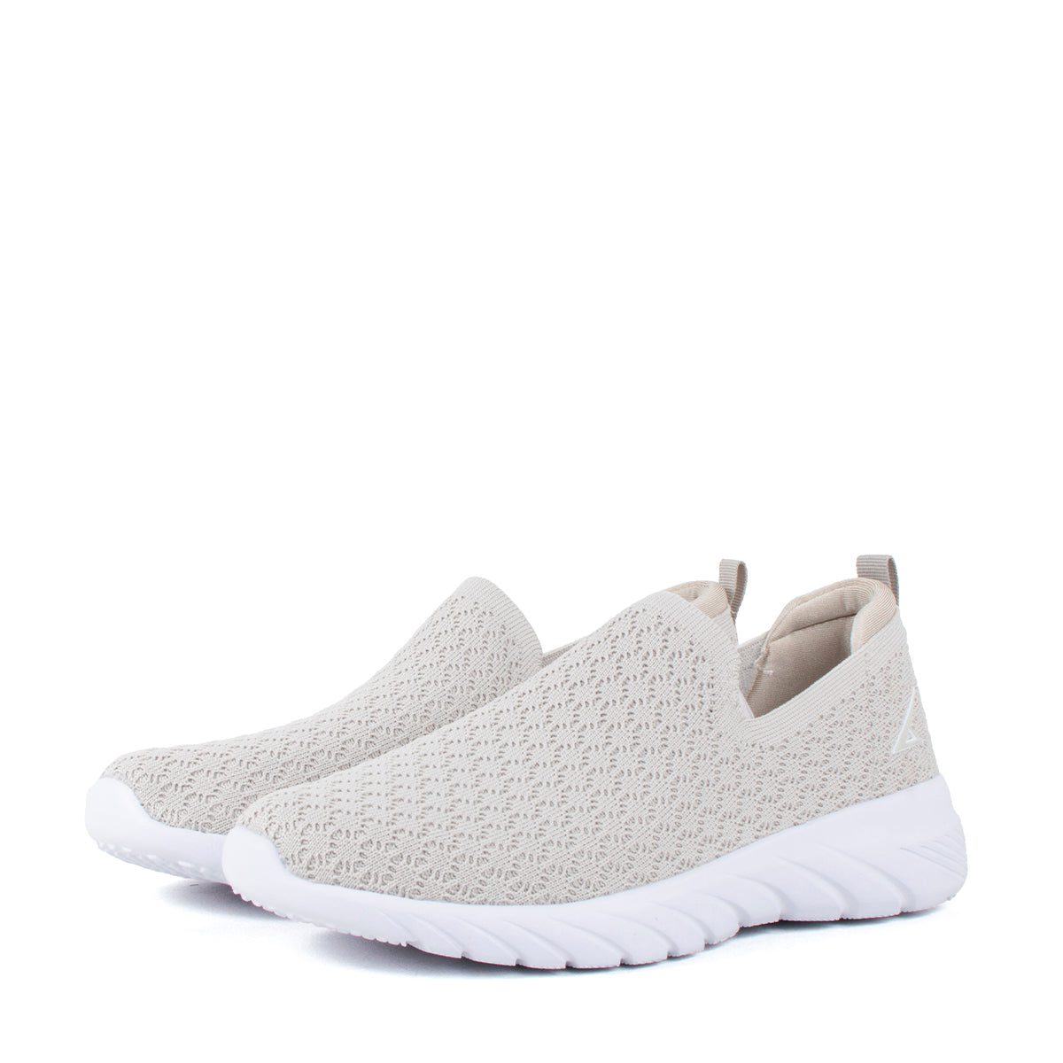 Tenis deportivos color beige texturizado