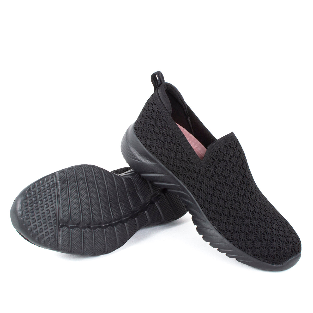 Tenis deportivos color negro texturizado