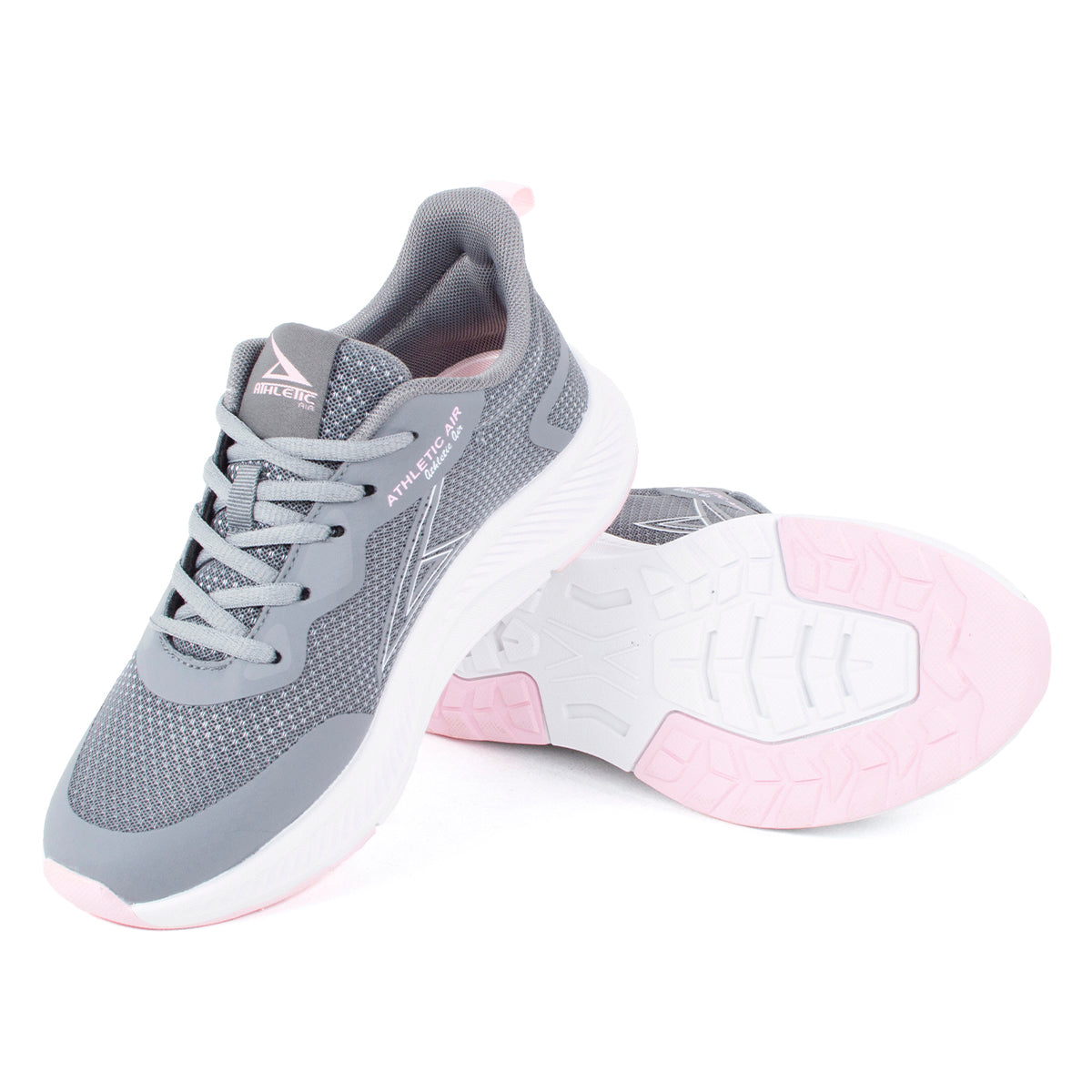 Tenis deportivos color gris oscuro malla tejida