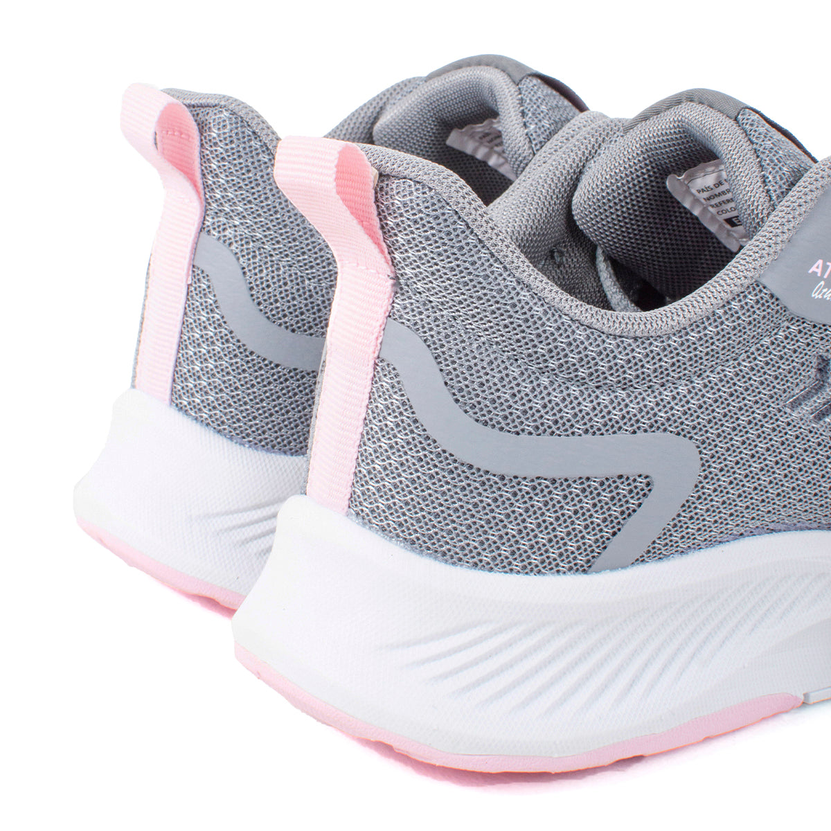 Tenis deportivos color gris oscuro malla tejida