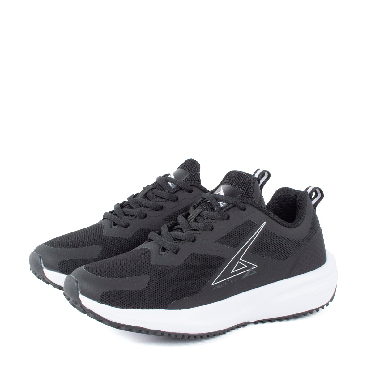 Tenis deportivos color negro malla tejida