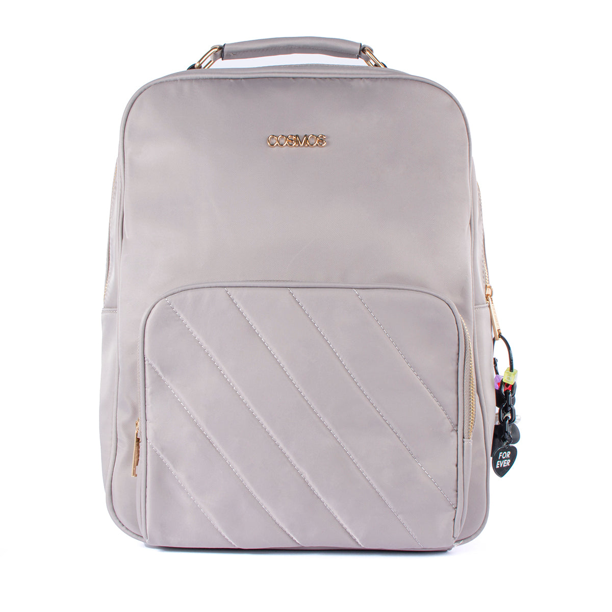 Morral color gris con llavero