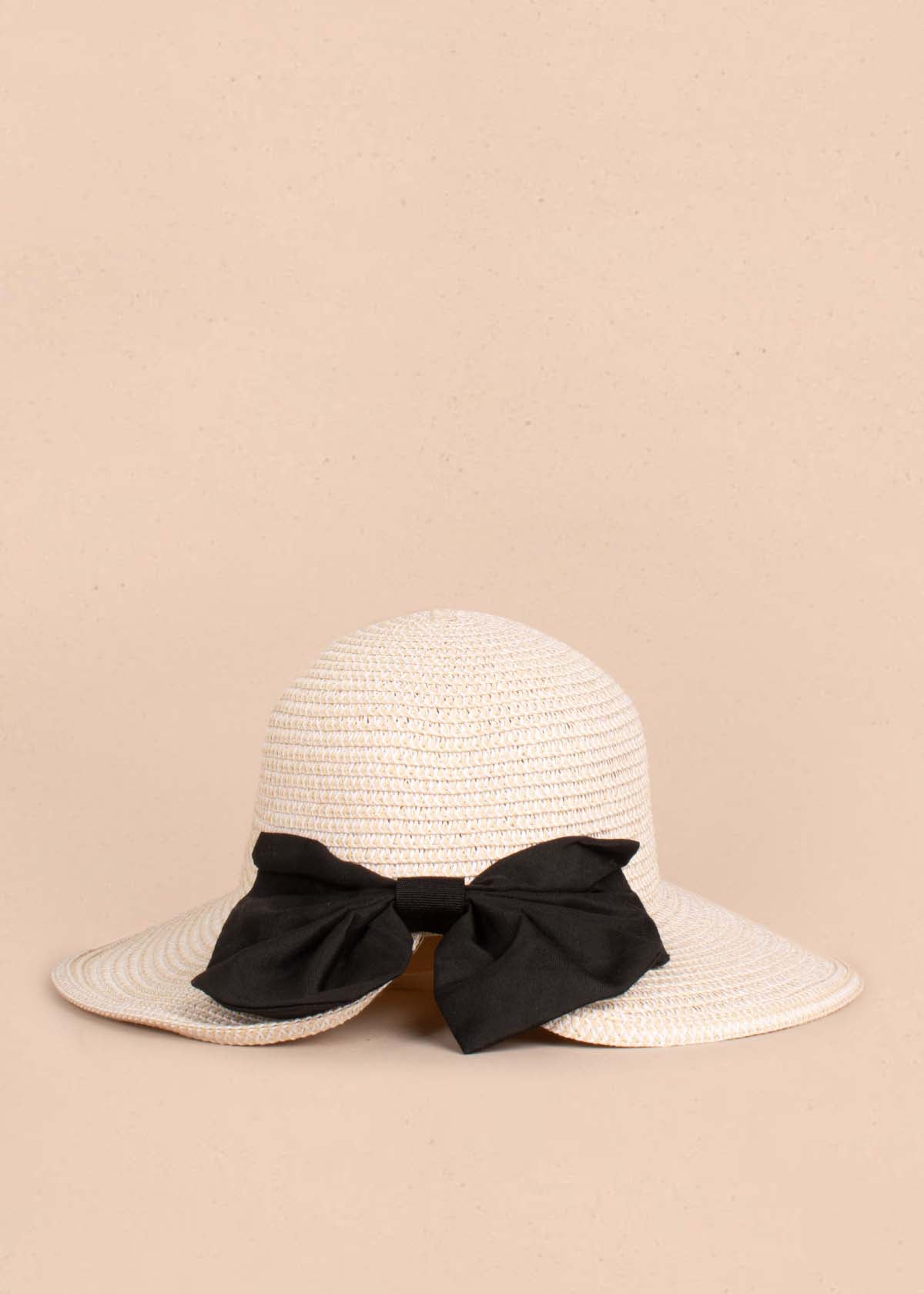 Pava en yute color beige con moño 105239