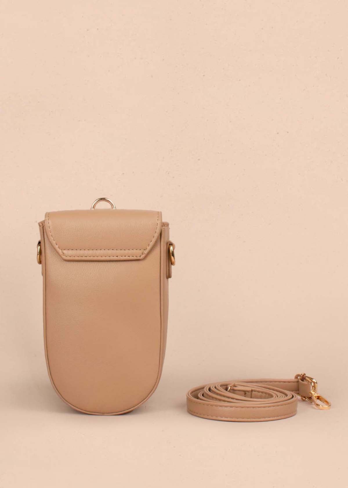 Bolso tipo bandolera color taupe 105258