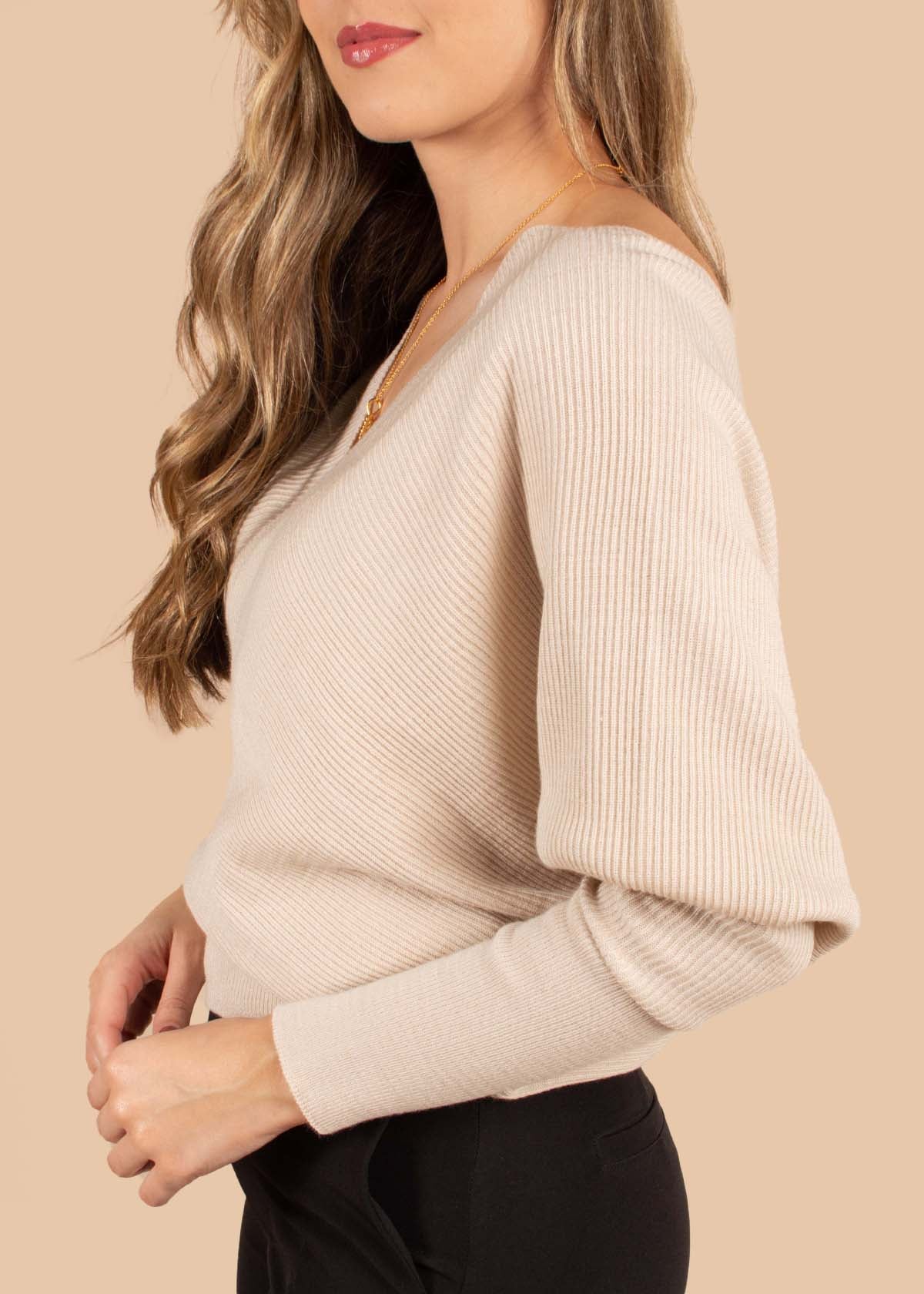 Buzo tejido color beige cruzado 105342