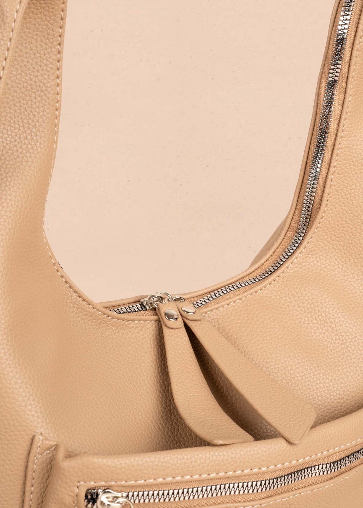 Bolso tipo shopping color camel 105363