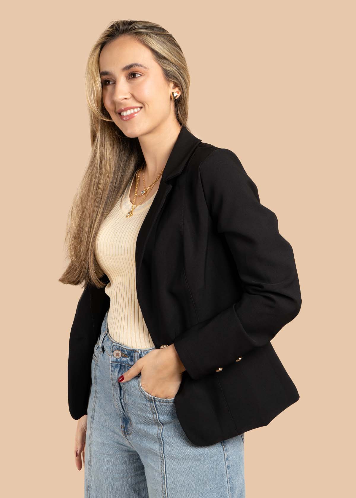 Blazer clásico color negro 105500
