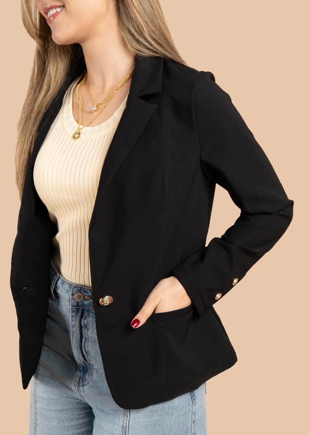 Blazer clásico color negro 105500