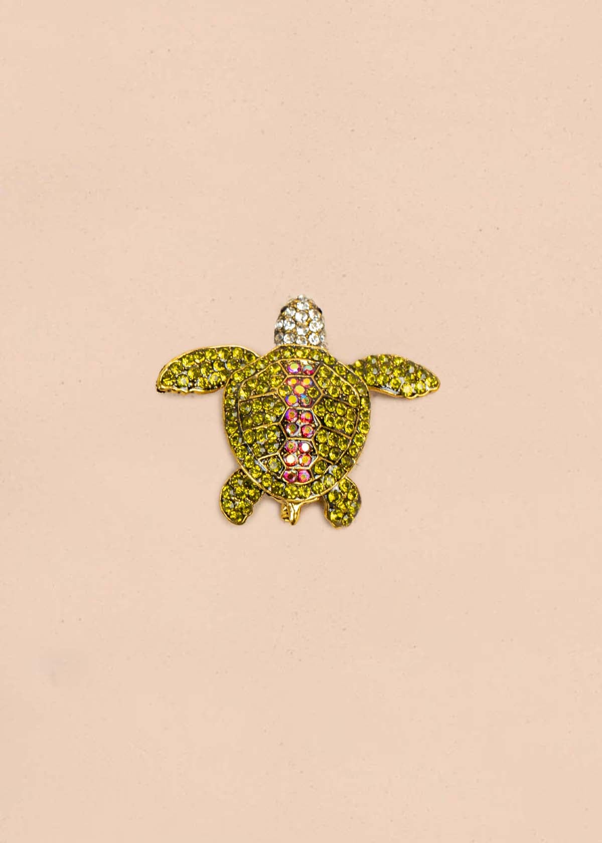 Prendedor de tortuga con piedras decorativas 105669
