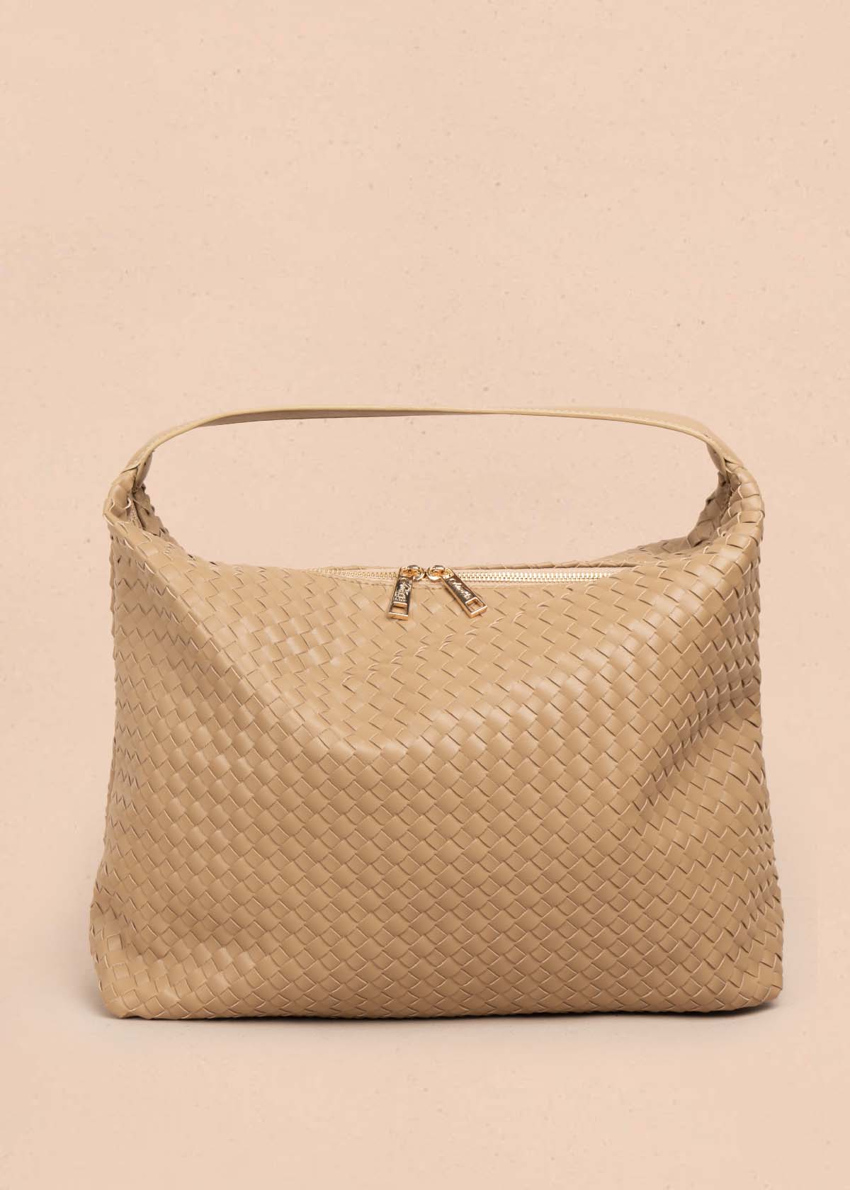 Bolso tipo cartera color taupe 105752