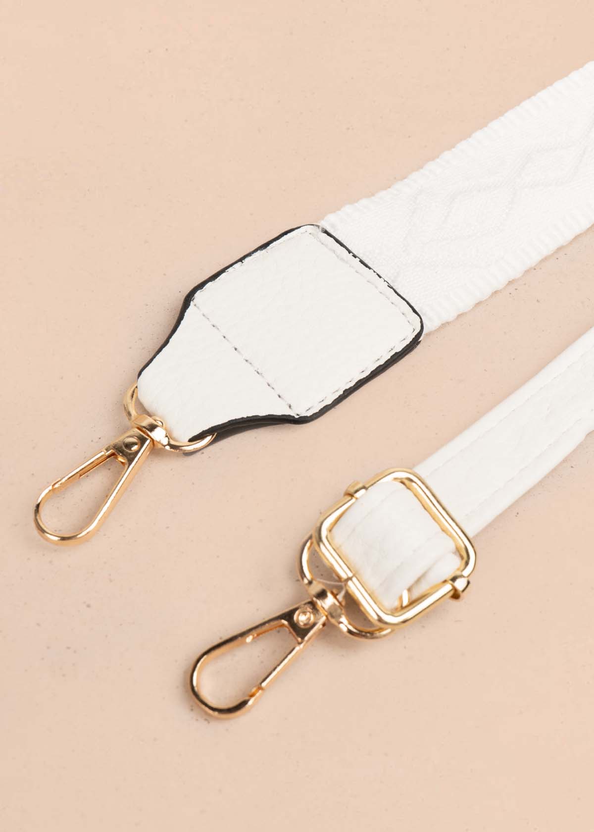 Bolso manos libres color blanco con bolsillo frontal 105755