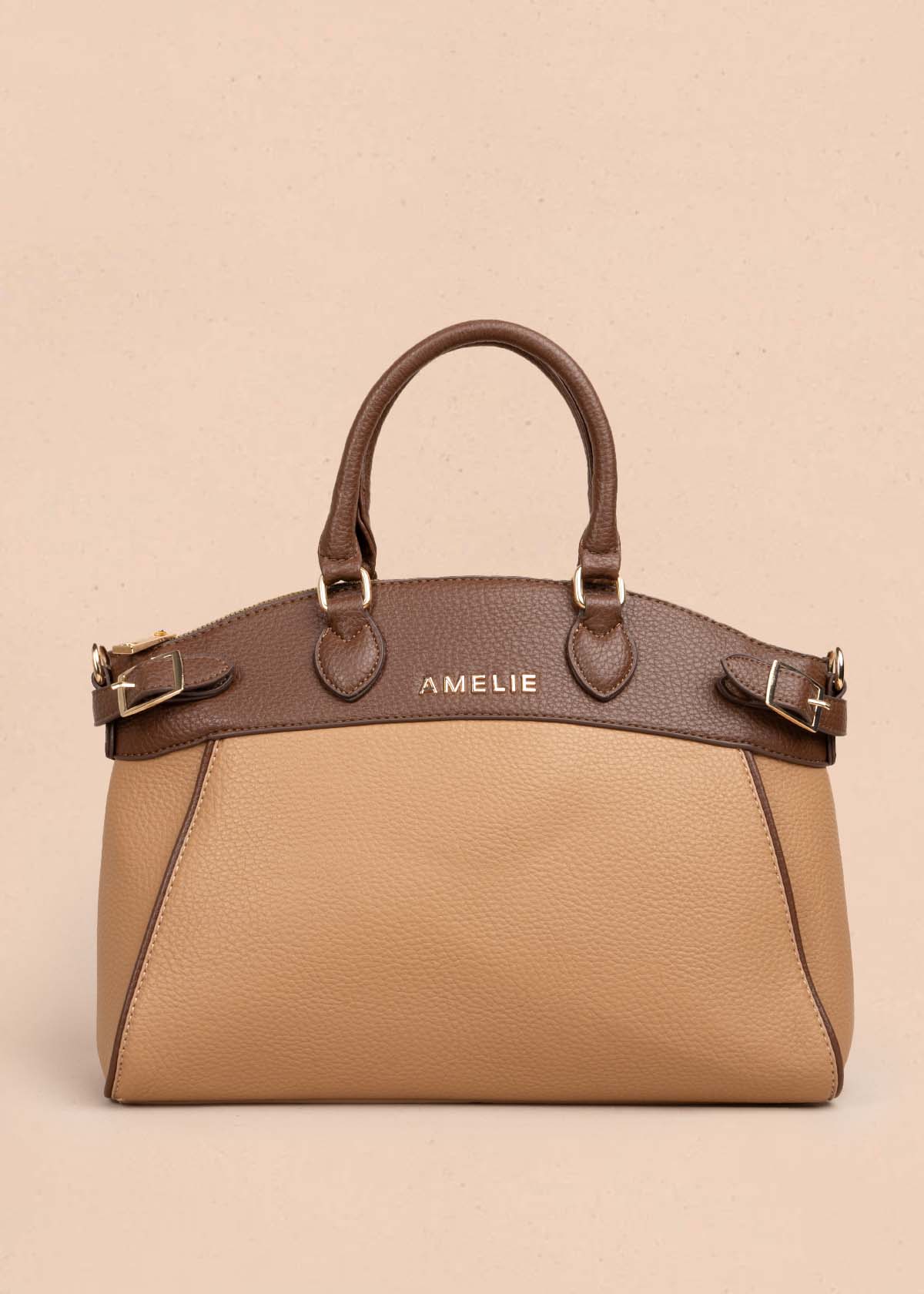 Bolso tipo cartera color camel 105770