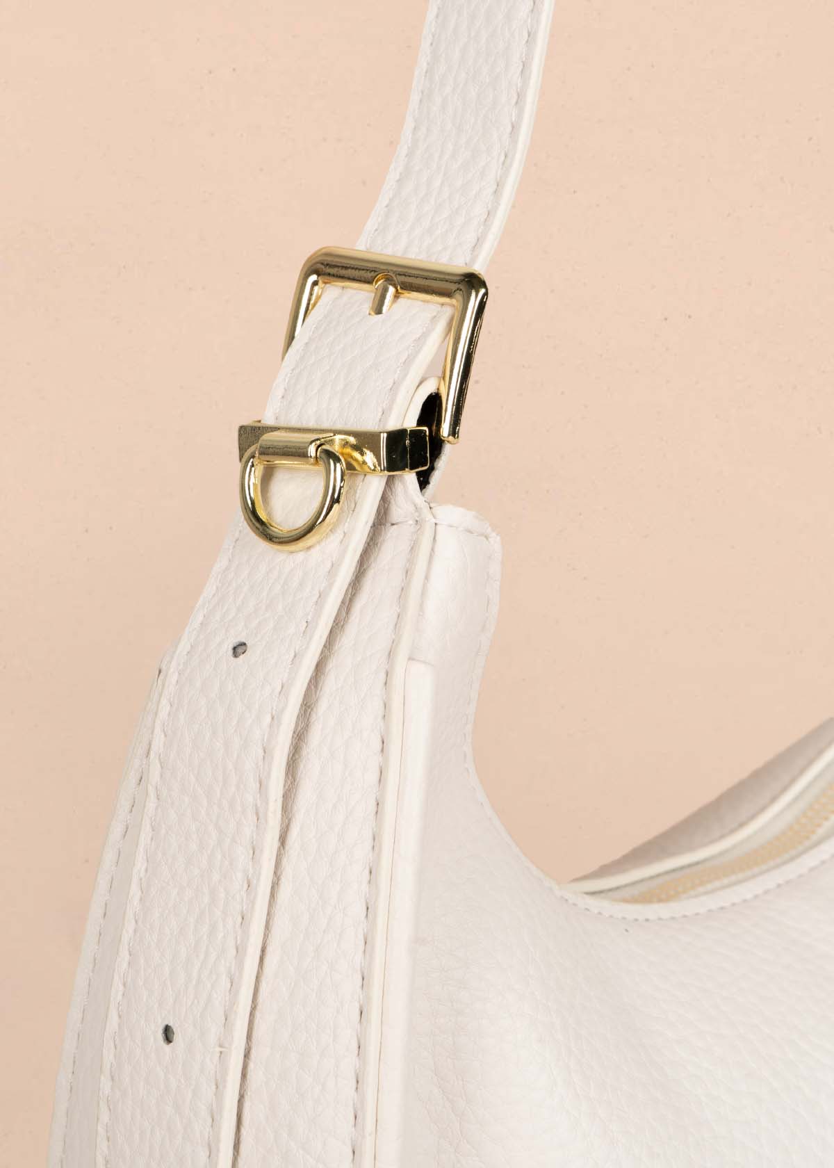 Bolso tipo cartera color crema 105773