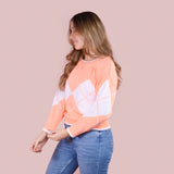 Buzo rombo color salmon, para dama
