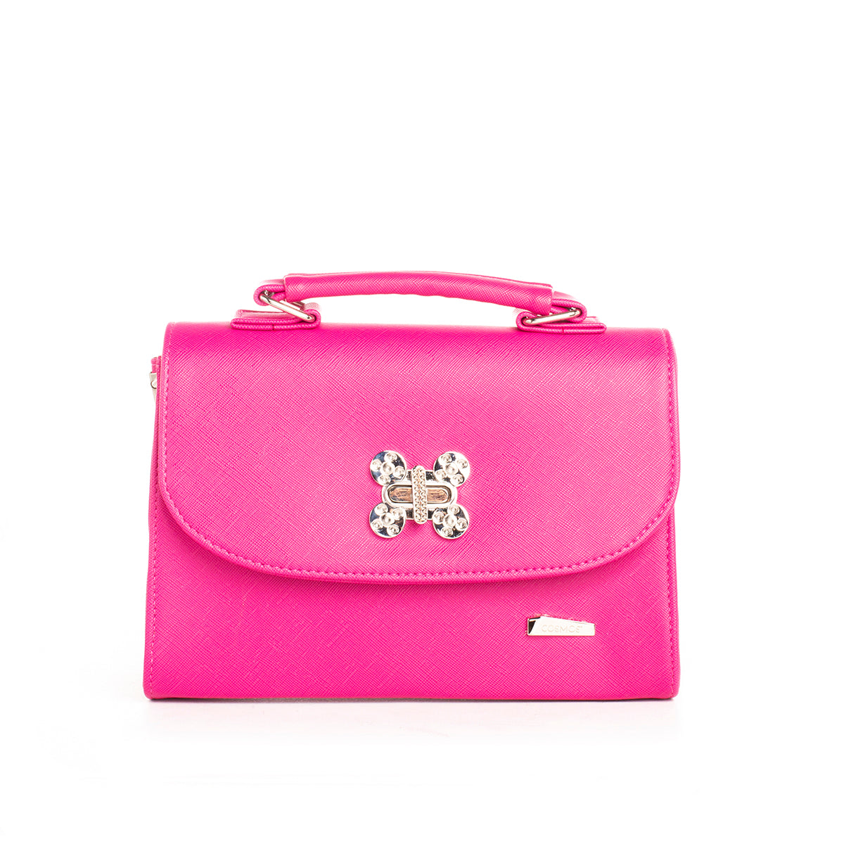 Bandolera color fucsia con broche, para dama