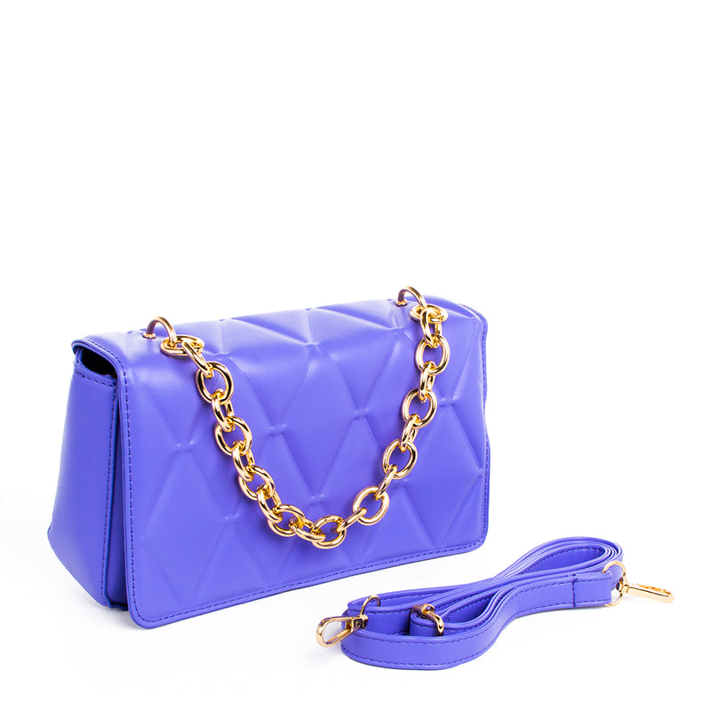 Bolso tipo bandolera color morado, para dama