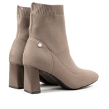 Botin estilo media color beige, para dama