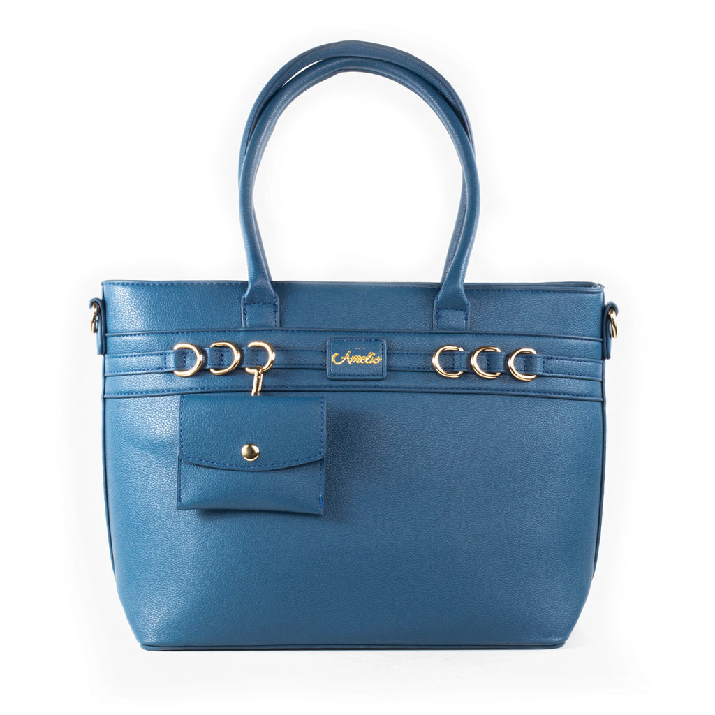 Bolso tipo cartera informal para mujer, monederos con contraste de Color,  monederos femeninos (azul oscuro) Likrtyny