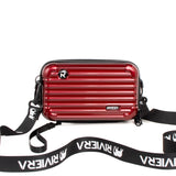 Bandolera metalizada color Vinotinto, para dama
