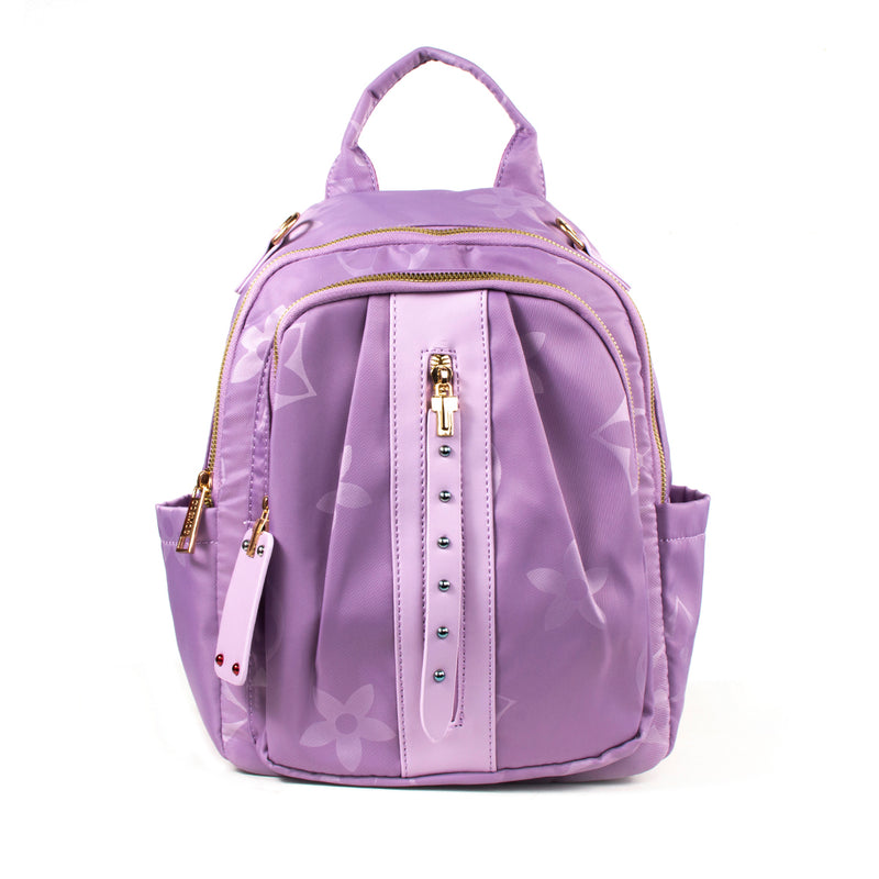 Morral color lila con cierre frontal, para dama