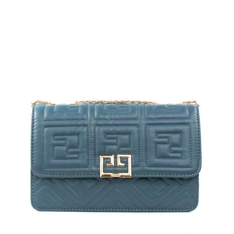 Bolso tipo bandolera color azul, para dama