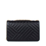 Bolso tipo bandolera color negro texturizado, para dama