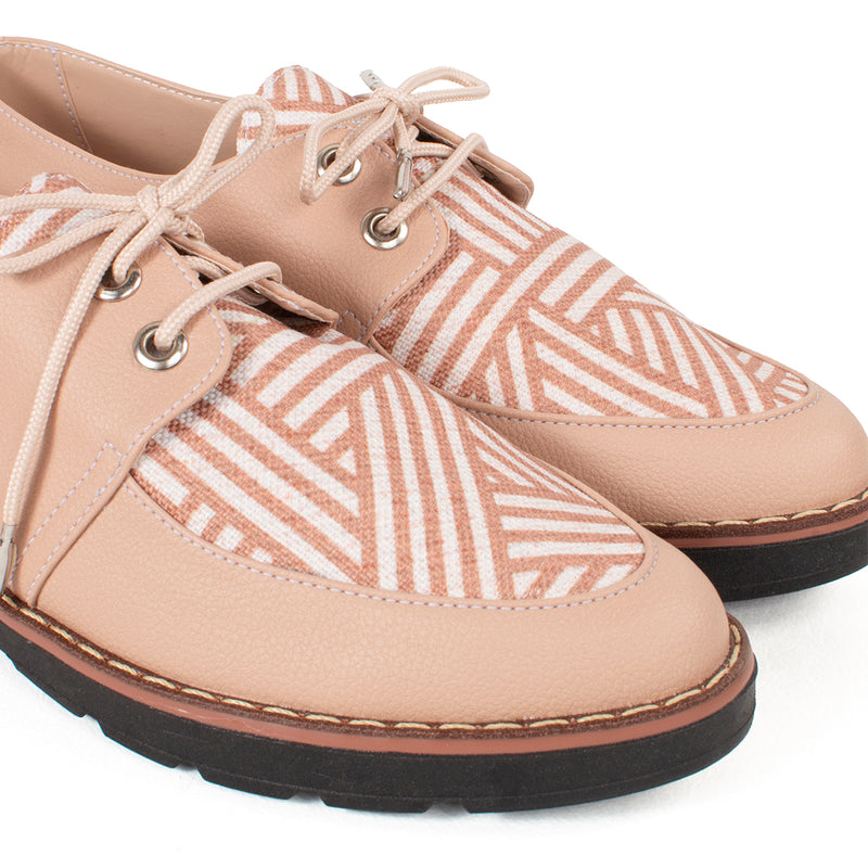 Atadura color nude con capellada tejida