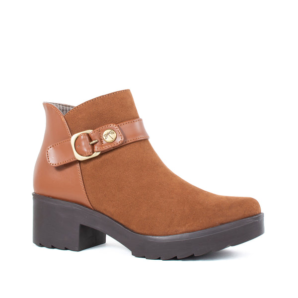 Botines color miel con correa