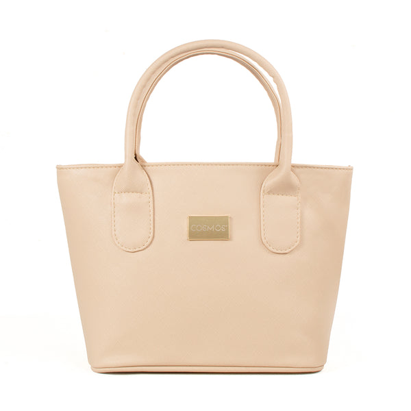 Bolso tipo cartera sencillo pequeño color Beige, para dama