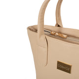 Bolso tipo cartera sencillo pequeño color Beige, para dama