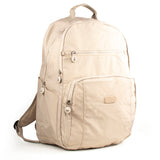 Bolso tipo morral color beige, para mujer