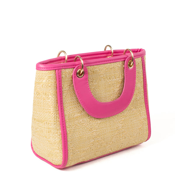 Bolso tipo bandolera color fucsia, para dama