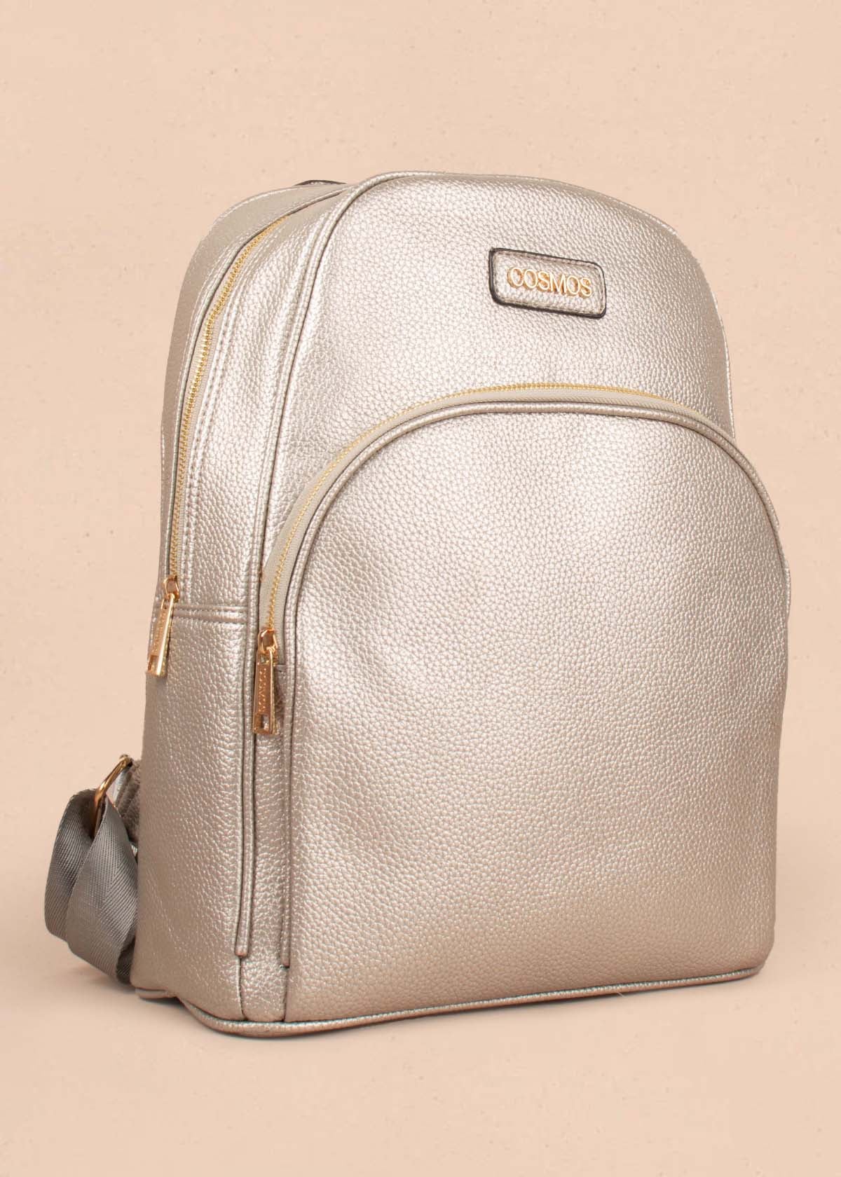 Morral color gris con bolsillo frontal 103739