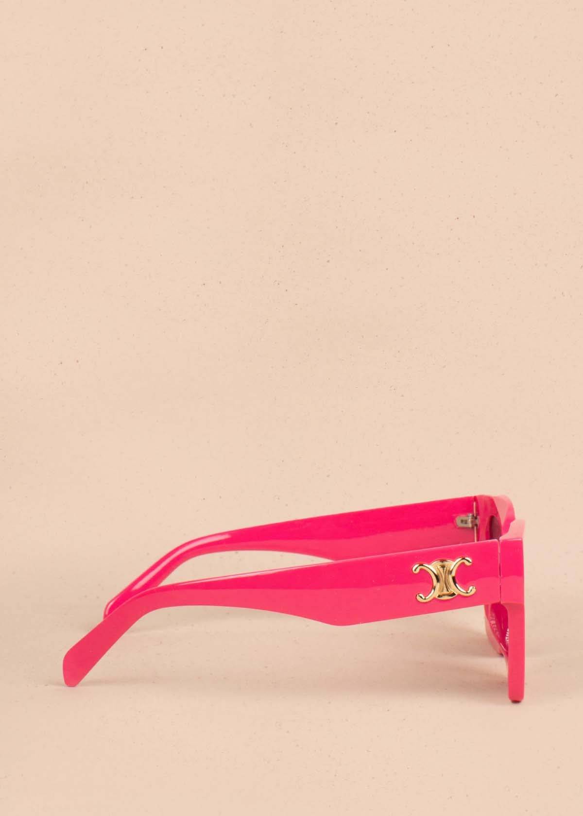 Gafas de sol color fucsia con marco rectangular 104525