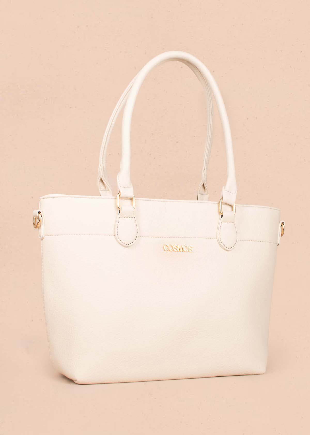 Bolso tipo shopping color blanco 104757