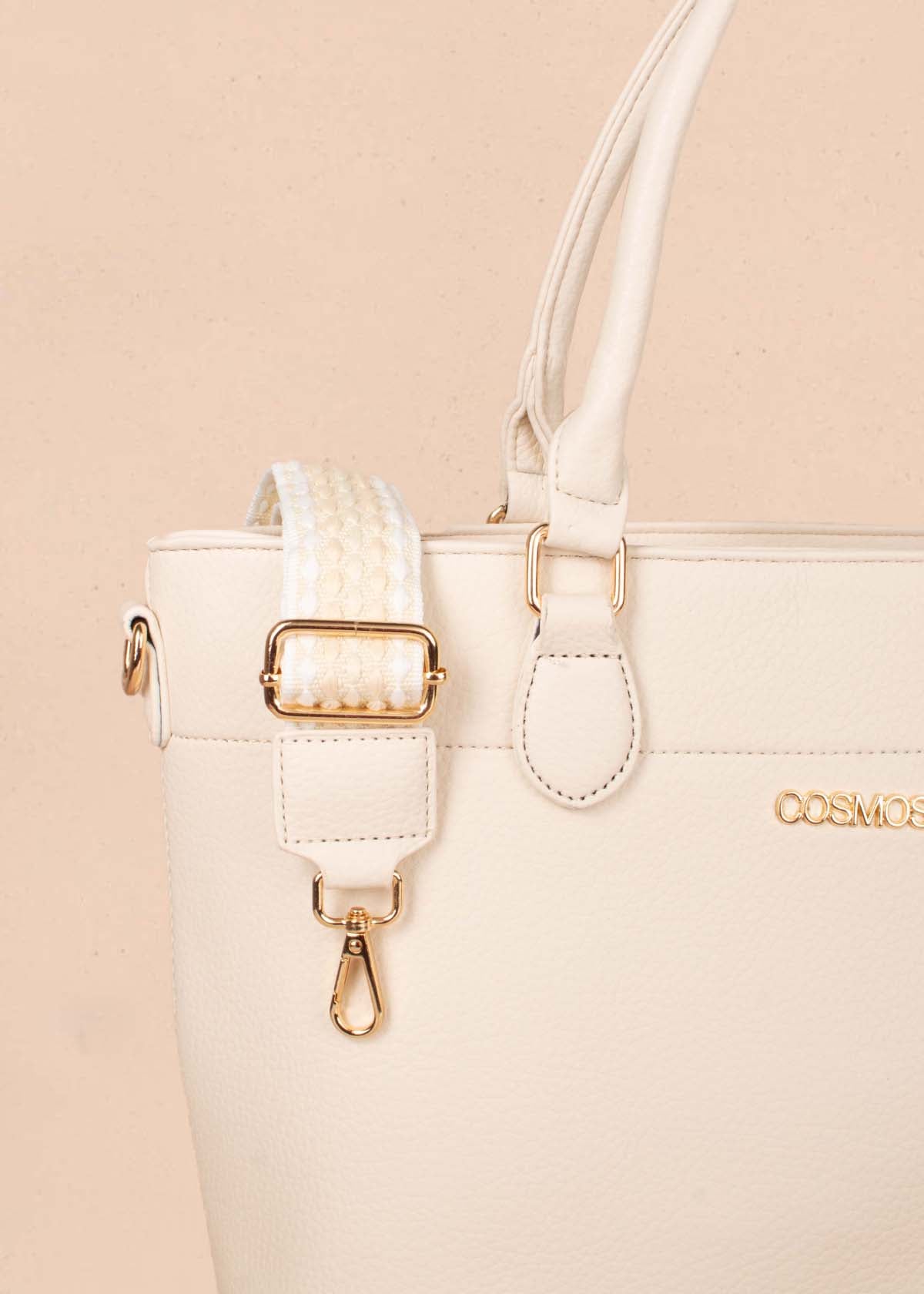 Bolso tipo shopping color blanco 104757