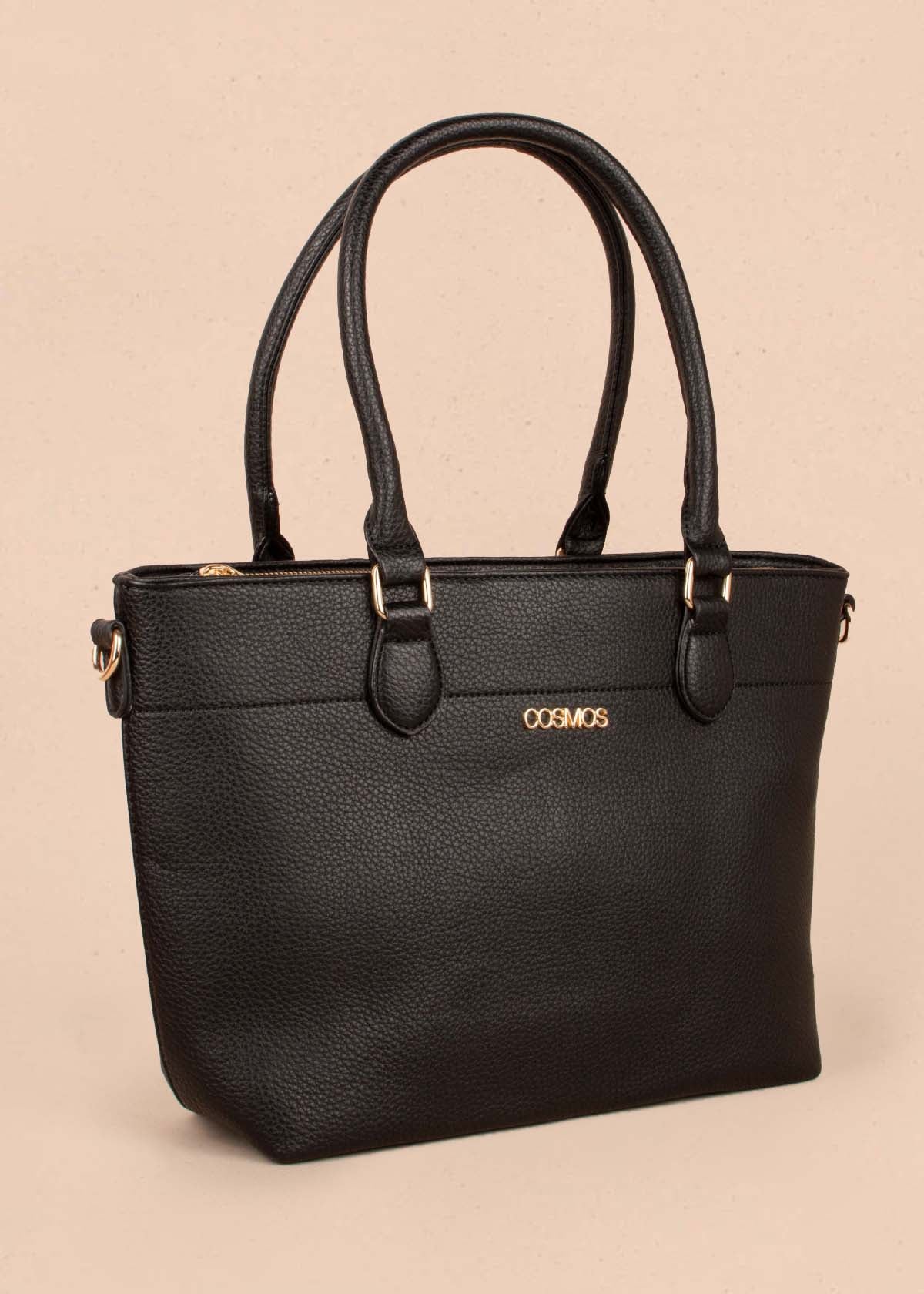 Bolso tipo shopping color negro 104757