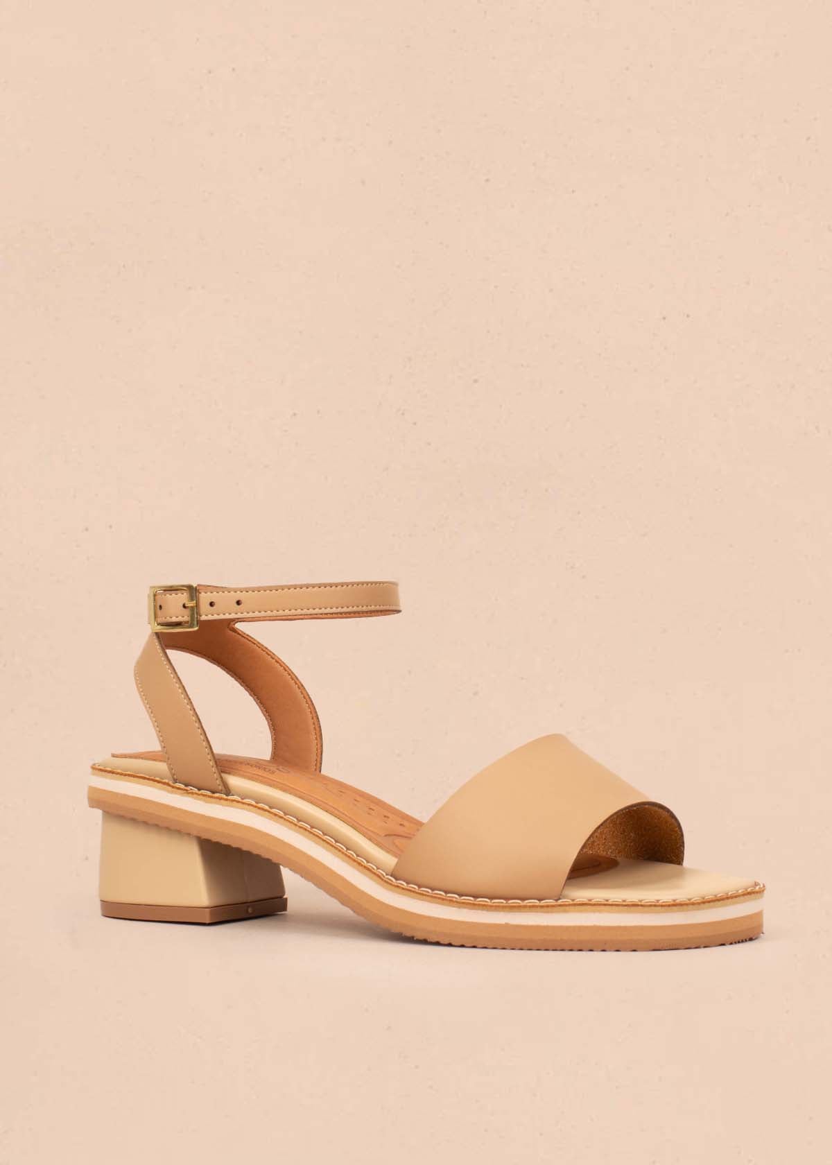 Sandalias altas color camel 104833