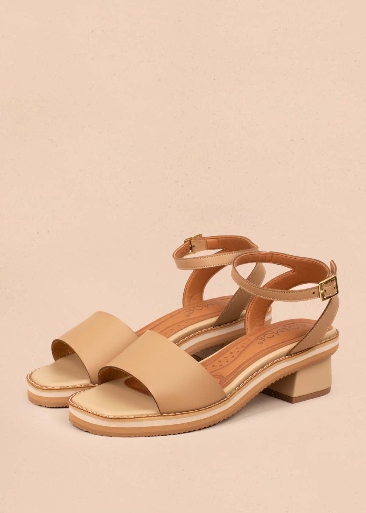 Sandalias altas color camel 104833