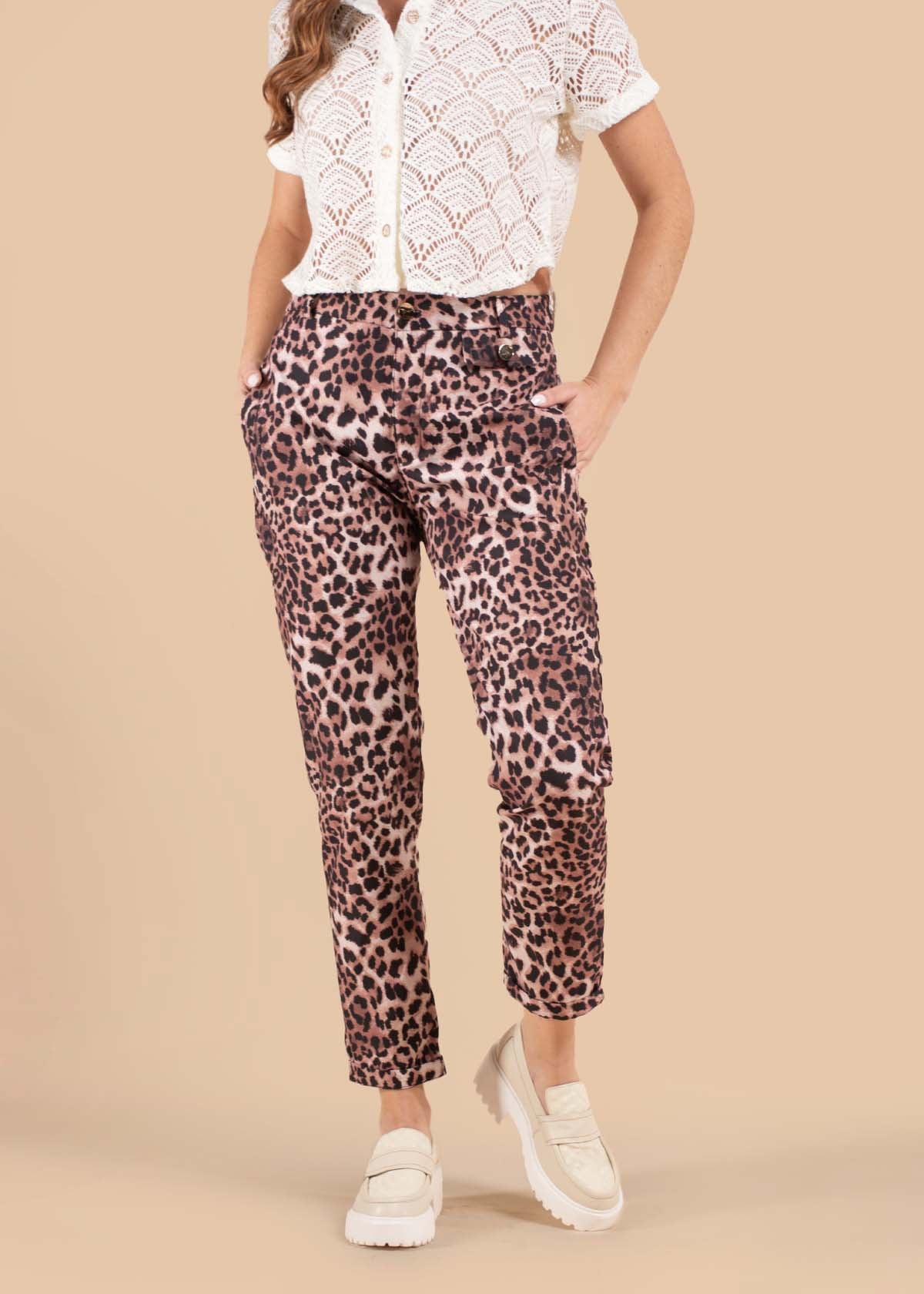 Pantalón estampado color animal print 104920